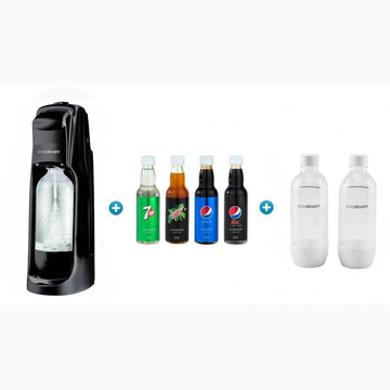 SodaStream JET (Black) With Pepsi Tasting Pack And 2 Extra Bottles